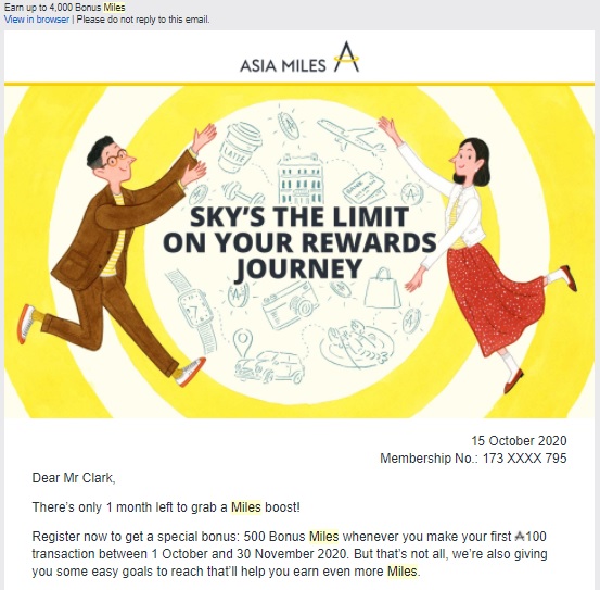 Asia Miles EDM example