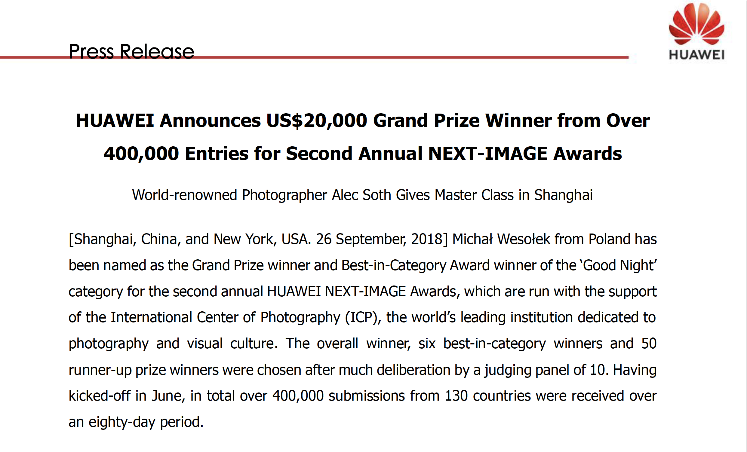 Huawei NEXT-IMAGE results announcement